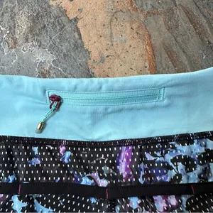 Lululemon Run: Speed Short *4-way Stretch Floral Sport Tranquil Blue Size 6 thumbnail 5