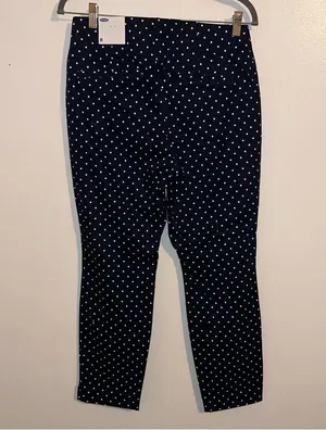 Old Navy women’s business casual stretchy Blue & White Polka Dot Pants size 8 🆕 thumbnail 5