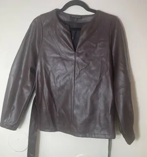 Banana Republic brown vegan leather jacket thumbnail 1