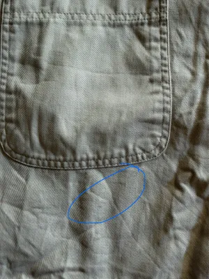 Vintage Cream jumpsuit with pockets and button-up front. thumbnail 7