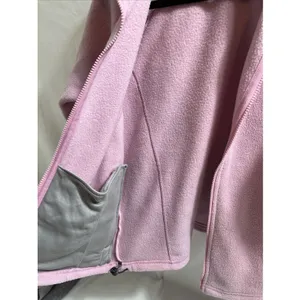 Jansport Pink Fleece Zippered Sweatshirt Jacket Women's Large Pockets thumbnail 13