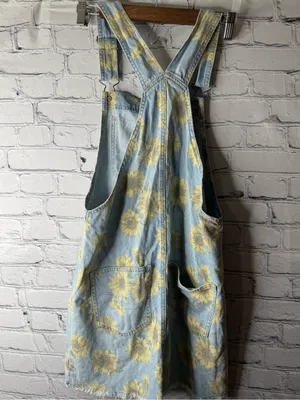 American eagle Sunflower Denim Overall Dress - Light Blue & Yellow small thumbnail 10