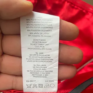 Y2K bebe Red Strapless Top with Metallic Accents thumbnail 4