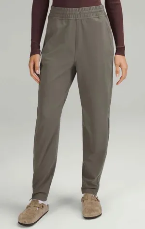 Lululemon Everlux High-Rise Zip-Leg Track‎ Pant Full Length Sz 4 Gray Sage thumbnail 1