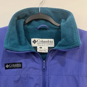Vintage Columbia Women's Fleece Lined Jacket Size Medium Blue/Teal thumbnail 6