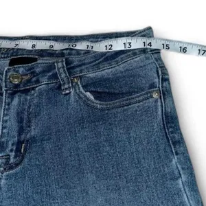 Y2K Medium Wash Blue Denim Flare Jeans Vintage Wet Seal Boot Cut Flares 4/6 thumbnail 5