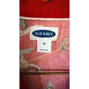 Old Navy Women’s Red Dog Print Pajama Set Button Front Shirt Pants Size Medium thumbnail 7