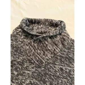 Express Womens Black White Space Dye Cowl Neck Long Sleeve‎ Sweater Size M thumbnail 2