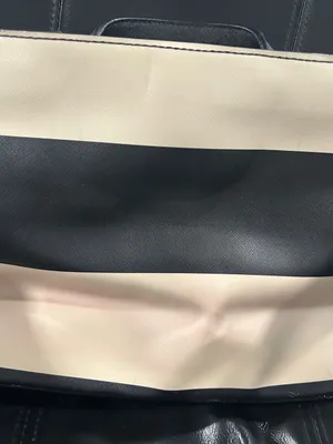 kate spade Black and Cream Striped Tote see pics for flaws on cream section thumbnail 7