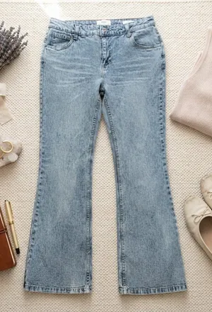 Cotton On Low Rise Bootcut Jeans Light Wash Denim Size 10 US 14 AU thumbnail 1
