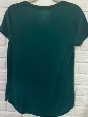 Celebrate Together “Joyful” Shirt Women’s Medium Teal V Neck Pink Ornament thumbnail 3