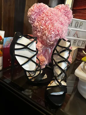 Black With Gold Heels Size 7.5 thumbnail 1