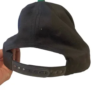 Vintage Notre Dame Fighting Irish Snap Back Baseball Hat Cap Black Green thumbnail 3