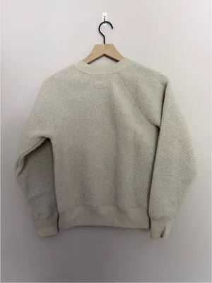 Everlane the Renew Fleece Raglan Sweatshirt Sandstone Small thumbnail 3