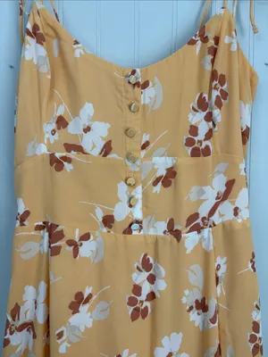 Abercrombie & Fitch Tie Strap Sleeveless Floral Midi Dress Women Size Small NWT thumbnail 4