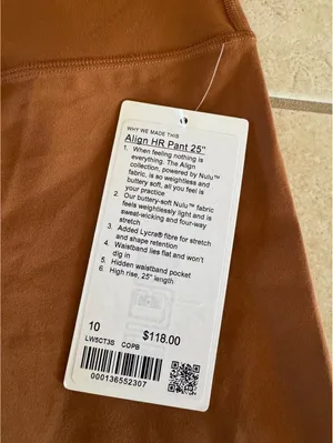 Lululemon Align High Rise 25” Copper Brown Size 10 NWT thumbnail 4