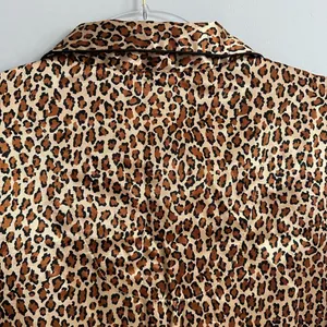 Animal Print Pajama Top Brown Size M thumbnail 6
