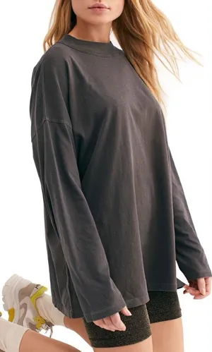 We The Free by Free People Be Free Tunic T-Shirt Small Oversized Boho Top thumbnail 1