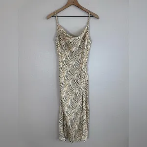 For Love & Lemons Joselyn Slip Midi Dress in Zebra Tiger Print size Small $135 thumbnail 7