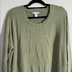 Athleta Olive Crew Neck Sweatshirt Size L thumbnail 2