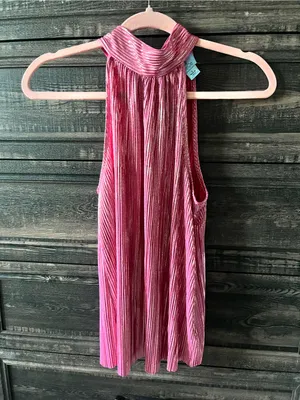 CeCe metallic pink halter top size small thumbnail 2