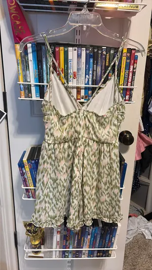 A green and pink cheetah romper that I got from Francesca’s several years ago. thumbnail 2