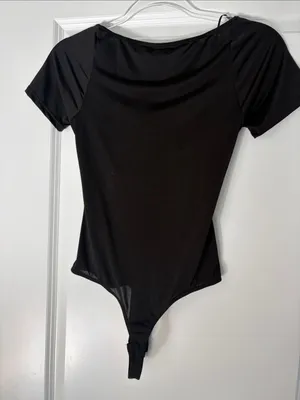 NWT Out From Under for Urban Outfitters Black Short-Sleeve Bodysuit Size Small thumbnail 5