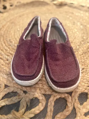Hey Dude Women's Slip-On Sneakers in Burgundy thumbnail 2