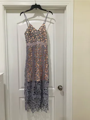 Elliatt Light Grey Lace Maxi Dress with Nude Lining thumbnail 3