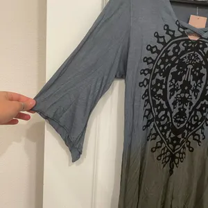 EARTHBOUND Blue and Olive Tunic Top thumbnail 2