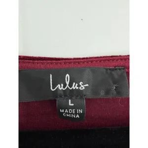 Lulus Crushing It Maxi Dress Size L Burgundy Velvet Slit Gown Old Hollywood NWT thumbnail 6