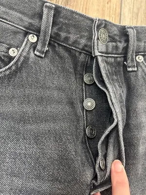 AGOLDE black denim jean shorts thumbnail 5