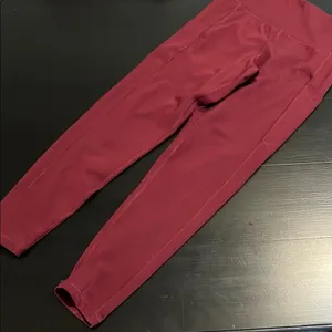American Eagle The Everything Pocket Legging Burgundy High Waisted Womens Medium thumbnail 1