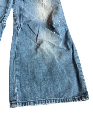 We The Free People Modern Love Jeans Paint Splatter Drawstring Size Medium Women thumbnail 5