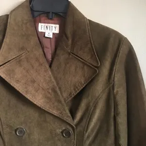 Finity size 6 brown‎ real leather jacket thumbnail 3