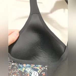 *Lululemon Speed Up Assemblage White Alpine Multi Sports Bra #F thumbnail 5