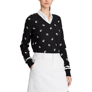 Polo by Ralph‎ Lauren Black and White Women's Sweater Pima cotton small thumbnail 2