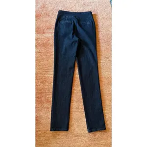 Denim & Co. 2T Dark Wash Pull-On Stretch Denim Pants Slim Straight High rise thumbnail 8