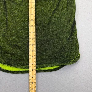 Tibi New York Womens XS Neon Green Black Marled Knit Racerback Tank Top thumbnail 4