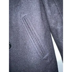 American Eagle Outfitters Charcoal Gray Wool Blend Pea Coat Women's Size‎ S thumbnail 3