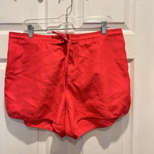 Catalina Women Swim Shorts Pink Elastic Waist Drawstring Pocket Size L Vacation thumbnail 2