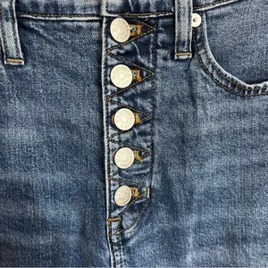 Madewell 90s Straight Leg Jeans‎ High Rise Button Fly Blue Denim Size 24 thumbnail 3