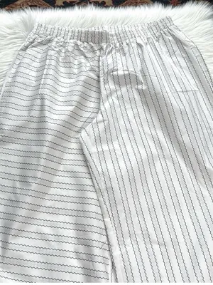 Princess Polly White Striped Wide Leg Relaxed Fit Pants NWT 6 thumbnail 7