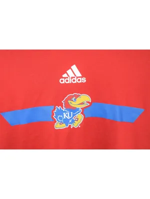 Adidas Creator Tee Kansas Jayhawks Shirt Medium Red Blue Team Logo Crew thumbnail 4