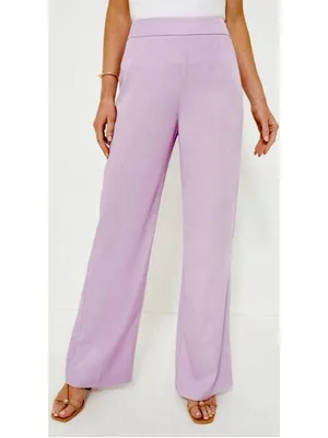 Tuckernuck Lilac Erin Pants XL NWT Wide Leg High Rise Lavender Trousers thumbnail 2