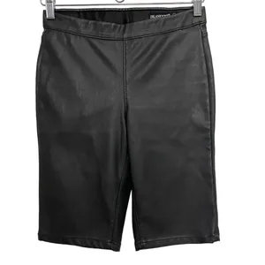 BLANK NYC Black Faux Leather Biker Chino Shorts Size 26‎ thumbnail 2
