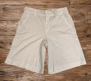 American Eagle Womens 11 Trouser Short High Rise Stretch Tan Cream 6 28W NEW thumbnail 1