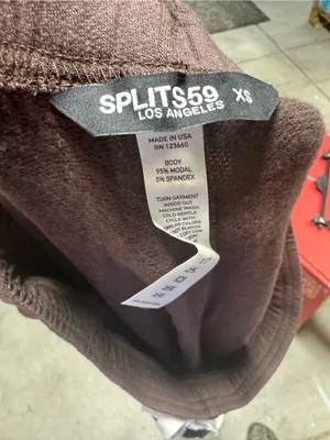 Splits59 Oversized Andie Drawstring Jogger Sweatpants Dark Chocolate XS New thumbnail 2
