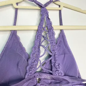 NWOT Victoria’s Secret Purple Lavender Floral Lace Bralette thumbnail 7