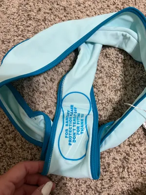 Sienna swim high rise bikini bottom Blue thumbnail 6